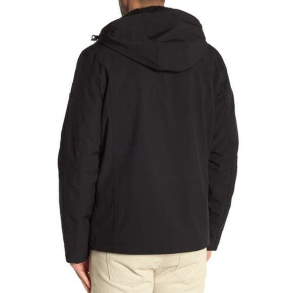 Calvin Klein Black Soft Shell Lined Jacket Coat M - Picture 2 of 7